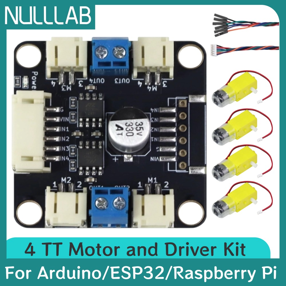 Motor Driver L298N - 4 TT 모터 및 드라이버 키트