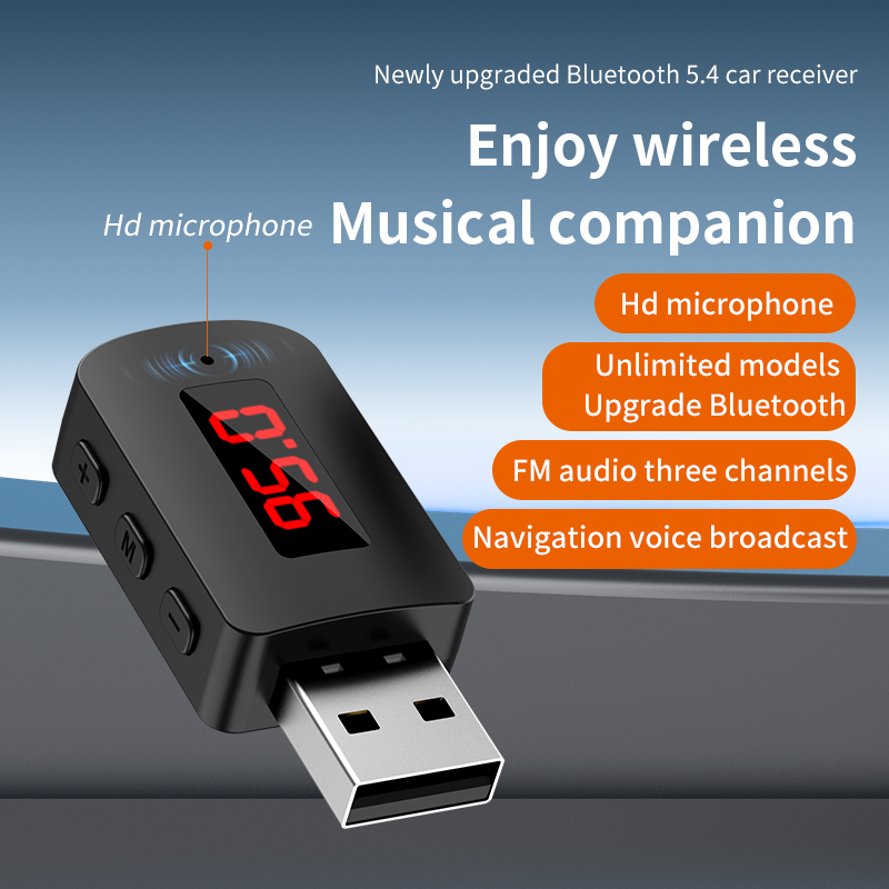Robot Bluetooth Car - 블루투스 5.4 미니 USB 수신기 LED