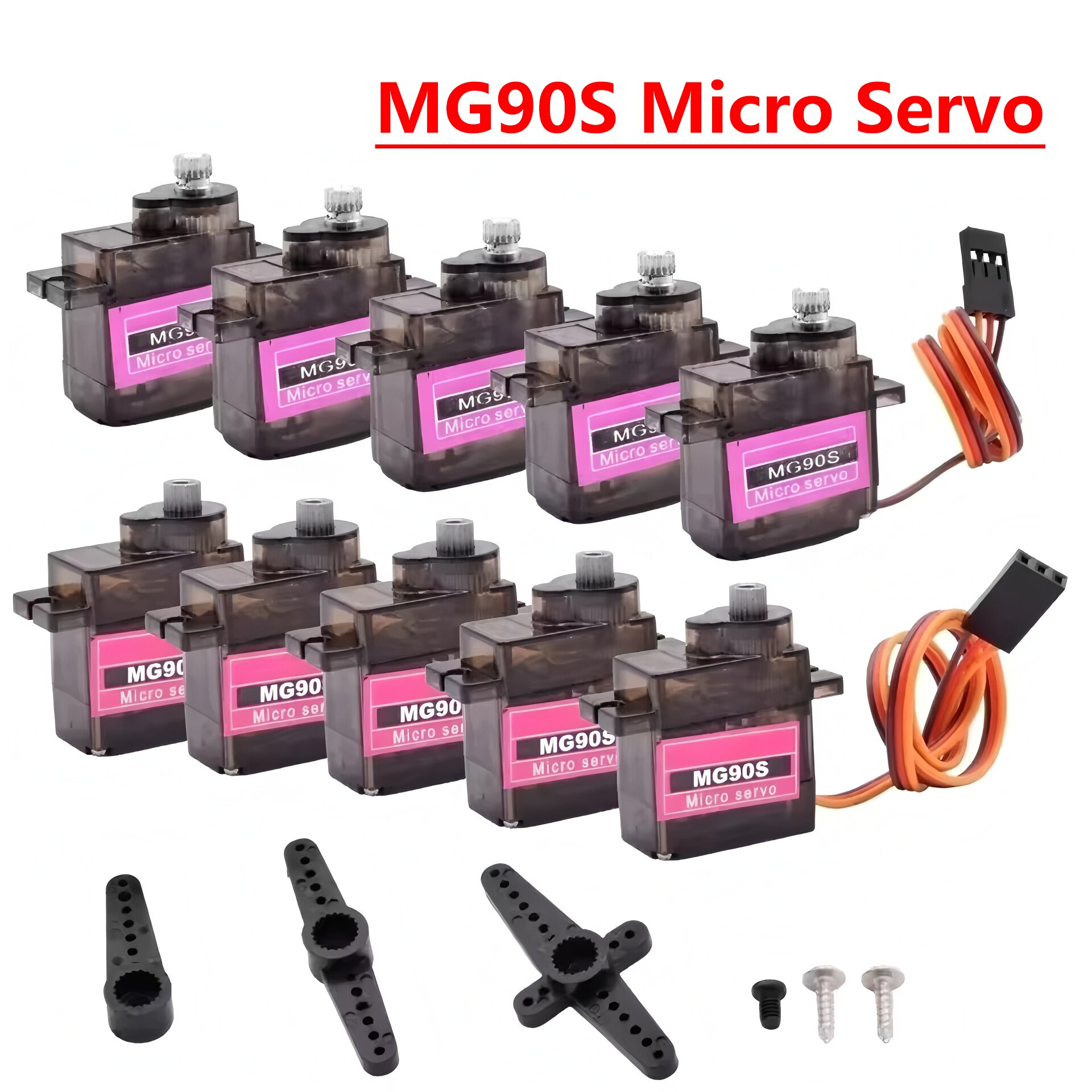 Servo Sg90 - 4/5/10/20pcs MG90S 마이크로 서보 모터 메탈