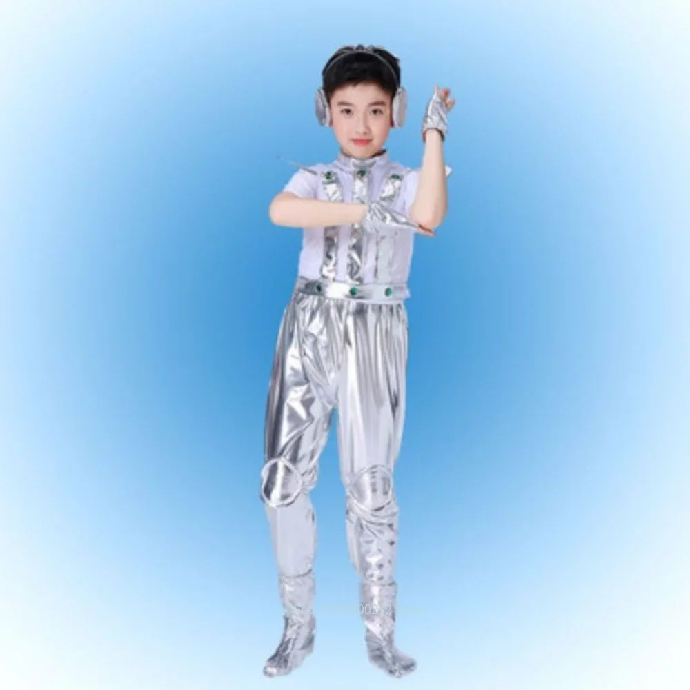 어린이 로봇 우주 미래 스타일 의상 소년 소녀 공연 의 - Robot Kit 리뷰 및 가격