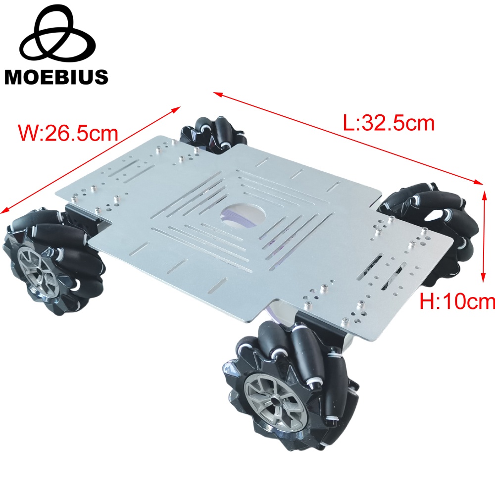 MOEBIUS 26kg 하중, 4륜 구동, 메카넘 휠  - Arduino Robot 리뷰 및 가격