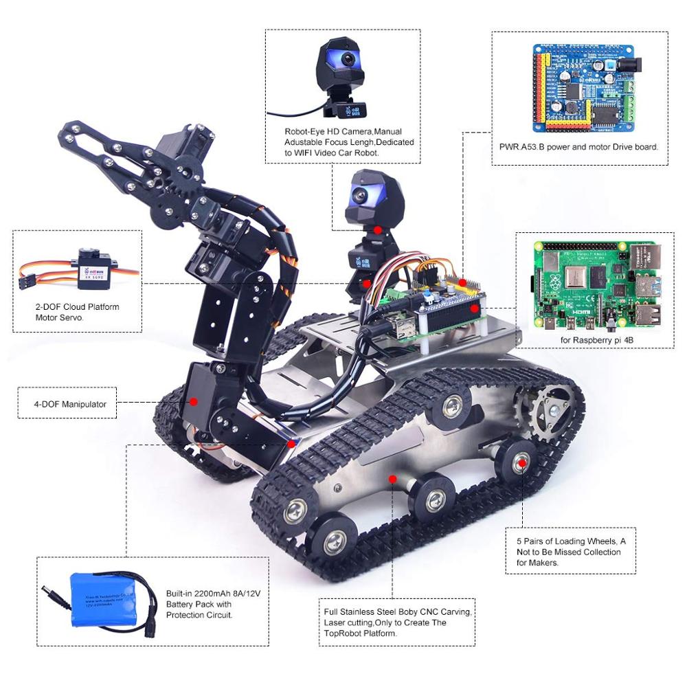 라즈베리 파이용 스마트 로봇 자동차 키트, 와이파이 블 - Robot Bluetooth Car 리뷰 및 가격