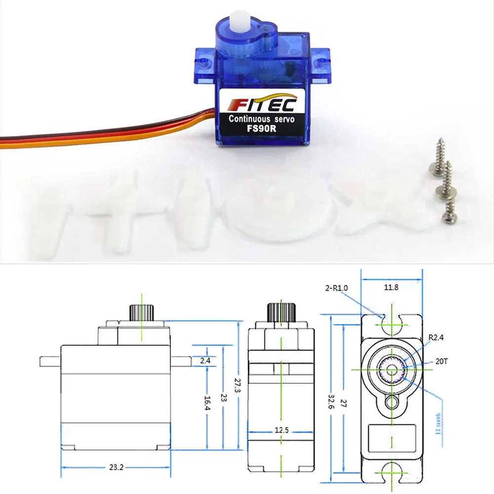 Feetech 미니 FS90R 마이크로 서보 360 학 - Micro Servo 리뷰 및 가격