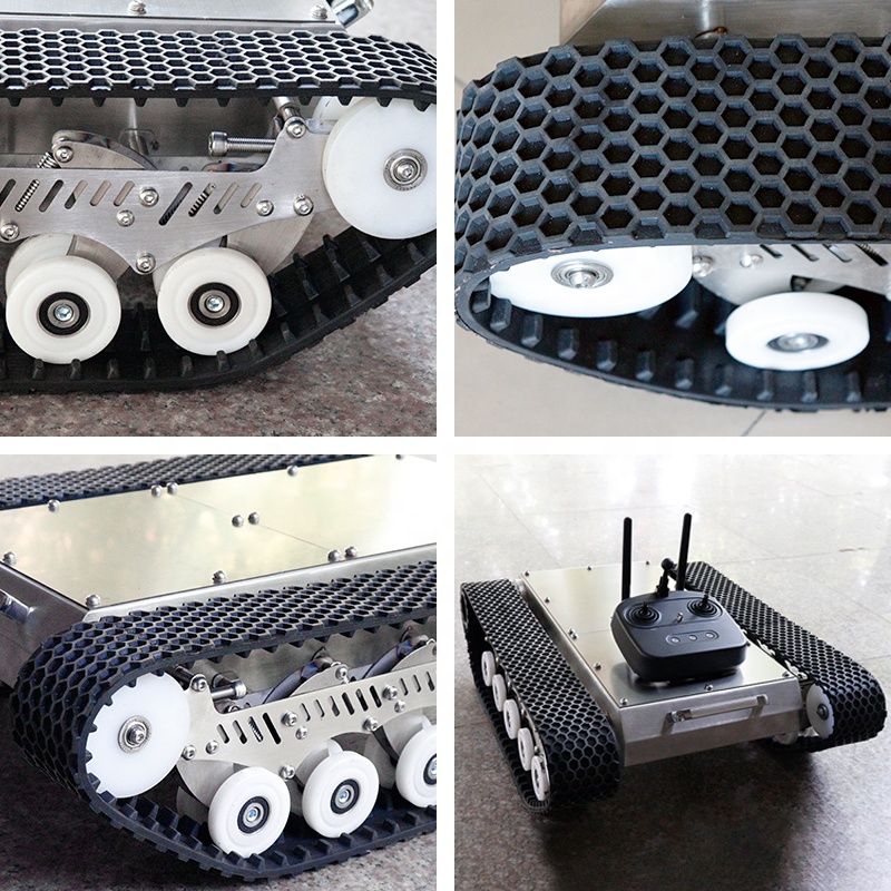 뛰어난 유리 접착력을 가진 고무 트랙 로봇 섀시 플랫폼 - Robot Chassis 리뷰 및 가격