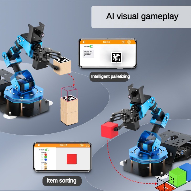 6축 로봇 팔, 서보 클로, AI 비전, FPV 카메라 - Robot Arm Kit 리뷰 및 가격