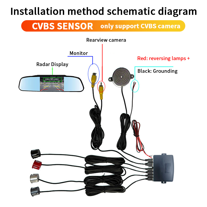 4.3인치 자동차 백미러 후방 감지 레이더 4개 주차  - Infrared Obstacle Sensor 리뷰 및 가격