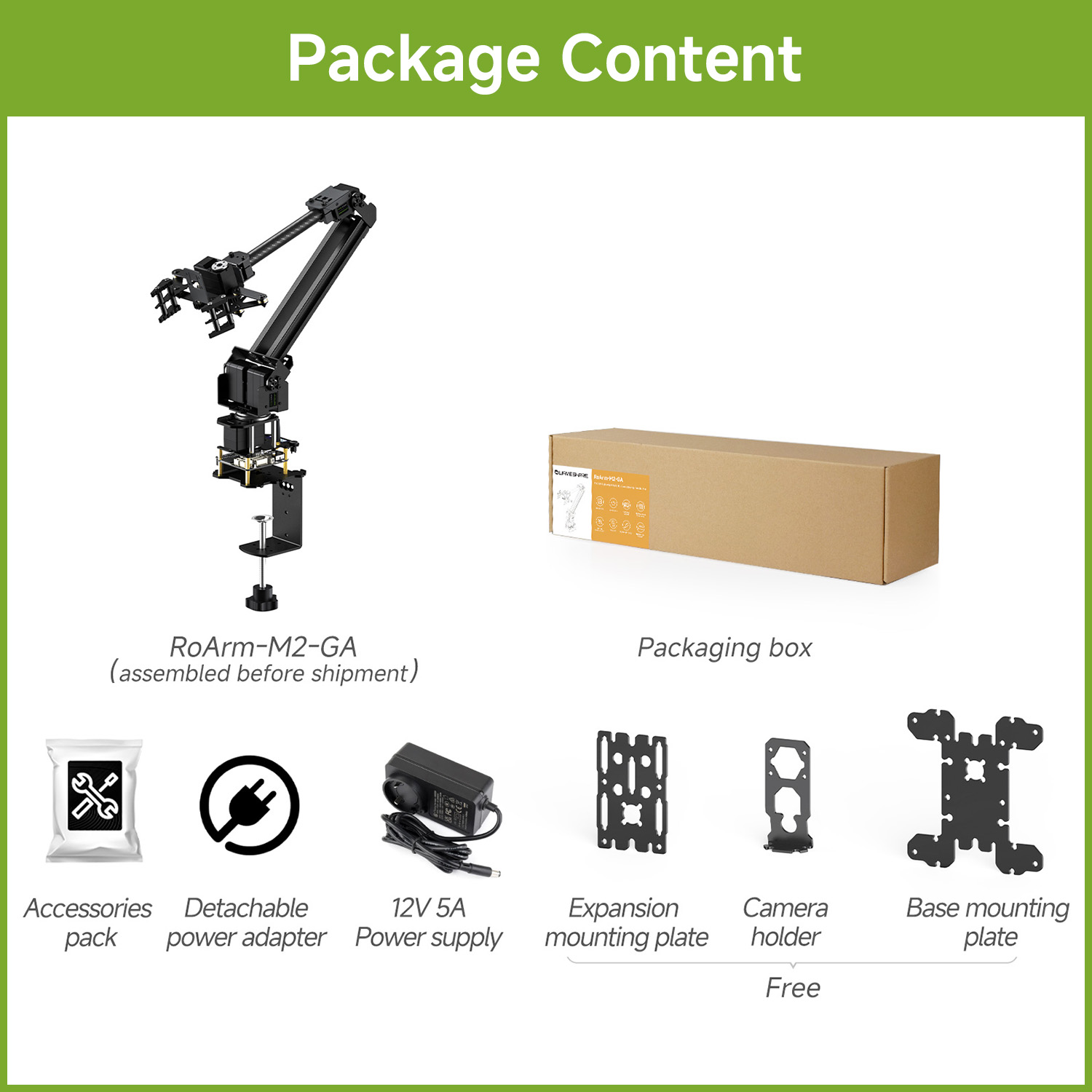 Waveshare 3+1 DOF 고토크 시리얼 버스 서 - Robot Arm Kit 리뷰 및 가격