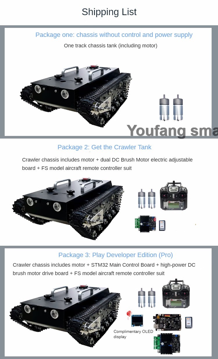 RC 탱크 섀시 금속 트랙 충격 흡수 탱크, STM32 - Tracked Robot Chassis 리뷰 및 가격