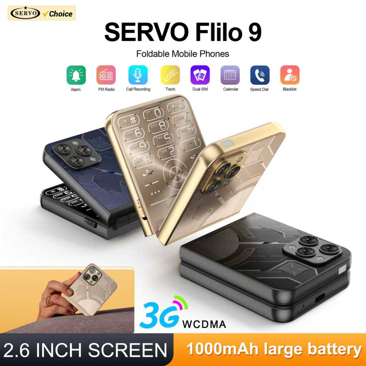 SERVO Flilo9 접이식 휴대폰 3G WCDMA  - Servo Pan Tilt 리뷰 및 가격