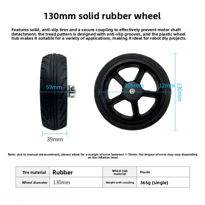 스마트 자동차용 솔리드 고무 휠, 직경 130mm, 6 - Robot Chassis 리뷰 및 가격