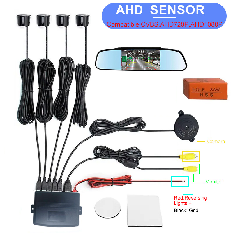 공장 CVBS AHD 비디오 주차 센서 4-프로브 차량 - Infrared Obstacle Sensor 리뷰 및 가격