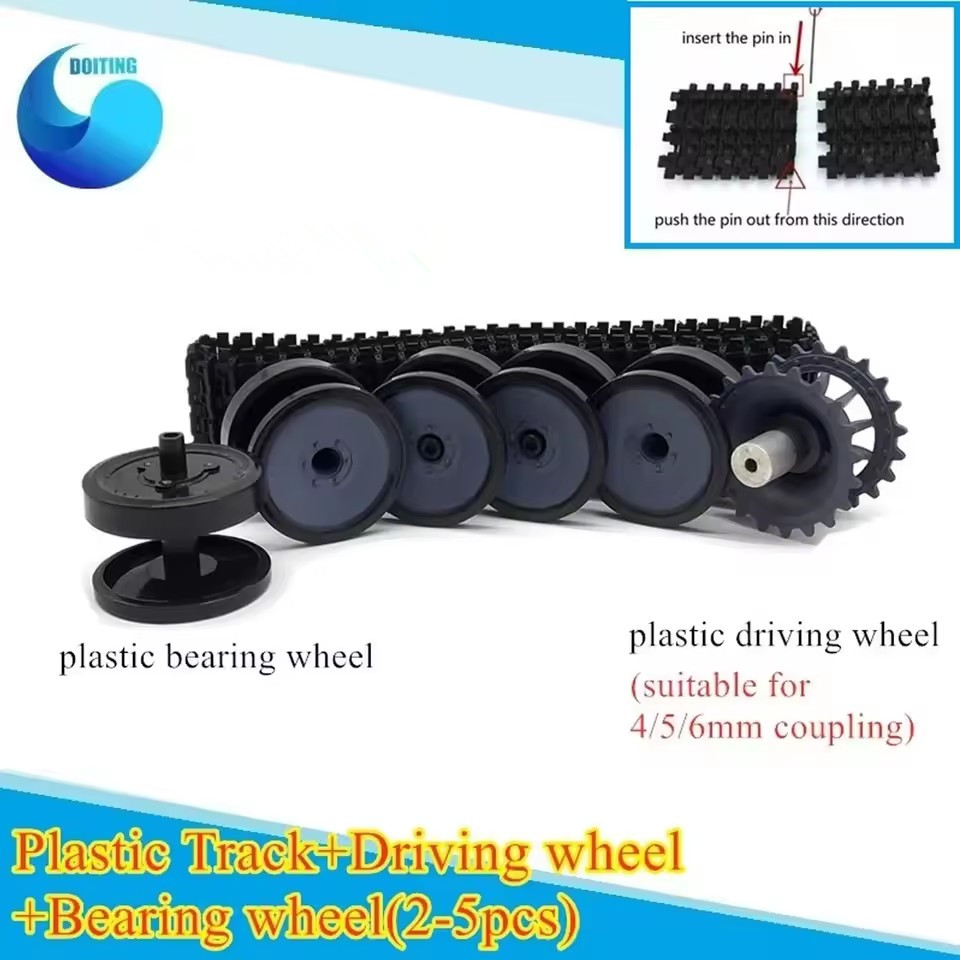 플라스틱 바퀴 + 로봇 탱크 섀시 용 플라스틱 트랙 세 - Tracked Robot Chassis 리뷰 및 가격