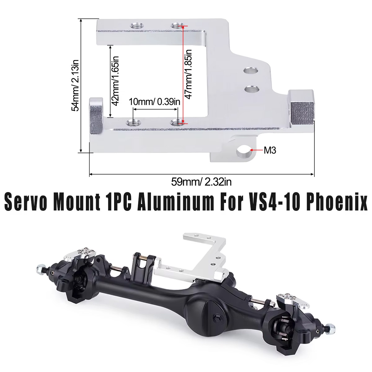 Vanquish F10 F10T용 1PC 알루미늄 서보 - Servo Bracket 리뷰 및 가격