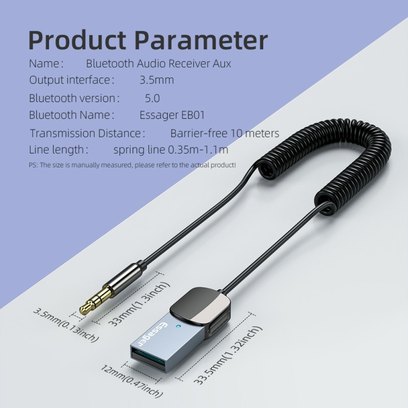 Essager 블루투스 오디오 리시버 동글, USB 3 - Robot Bluetooth Car 리뷰 및 가격
