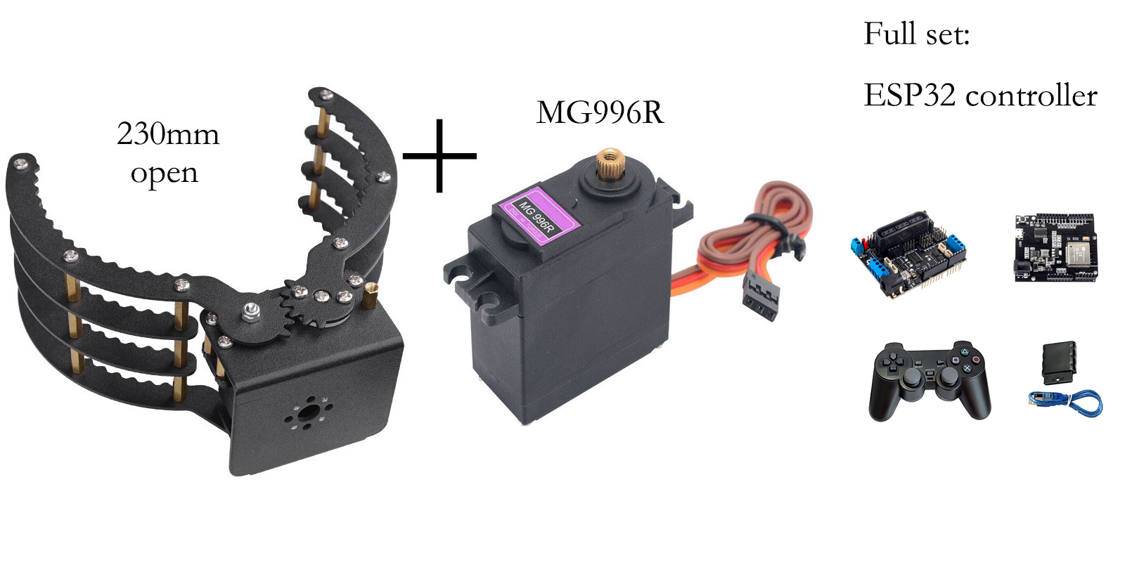230mm 개구부를 가진 기계식 클로 그리퍼, MG99 - Robot Gripper Claw 리뷰 및 가격
