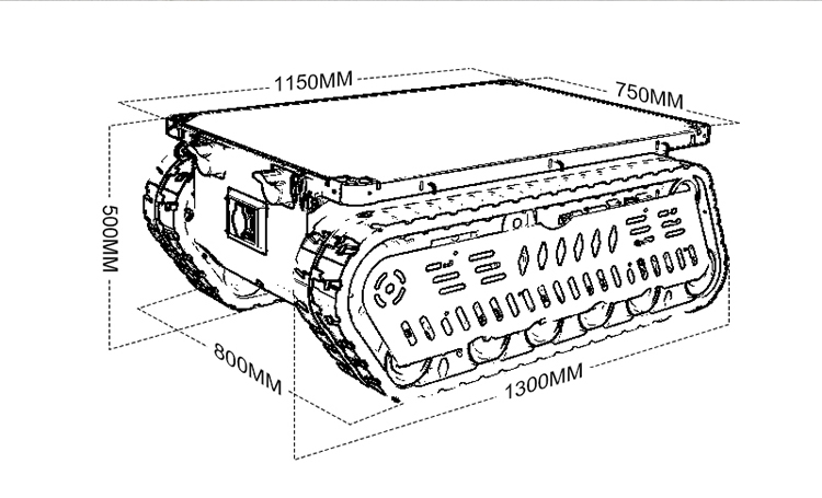 고하중 탱크 섀시 로봇 플랫폼(고무 트랙 어셈블리 포함 - Robot Chassis 리뷰 및 가격