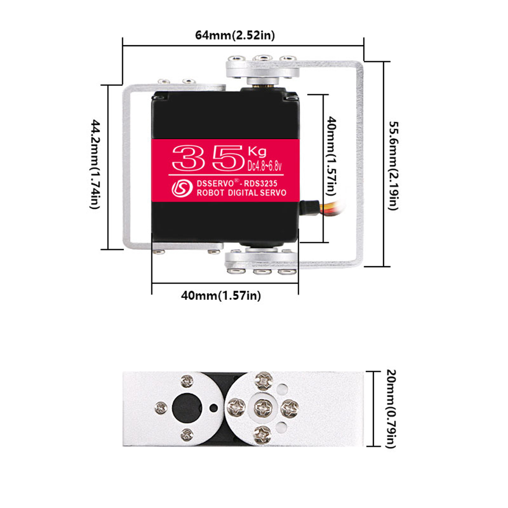 35KG 로봇 디지털 서보 4.8-6.8V 고 토크 메 - Servo Bracket 리뷰 및 가격