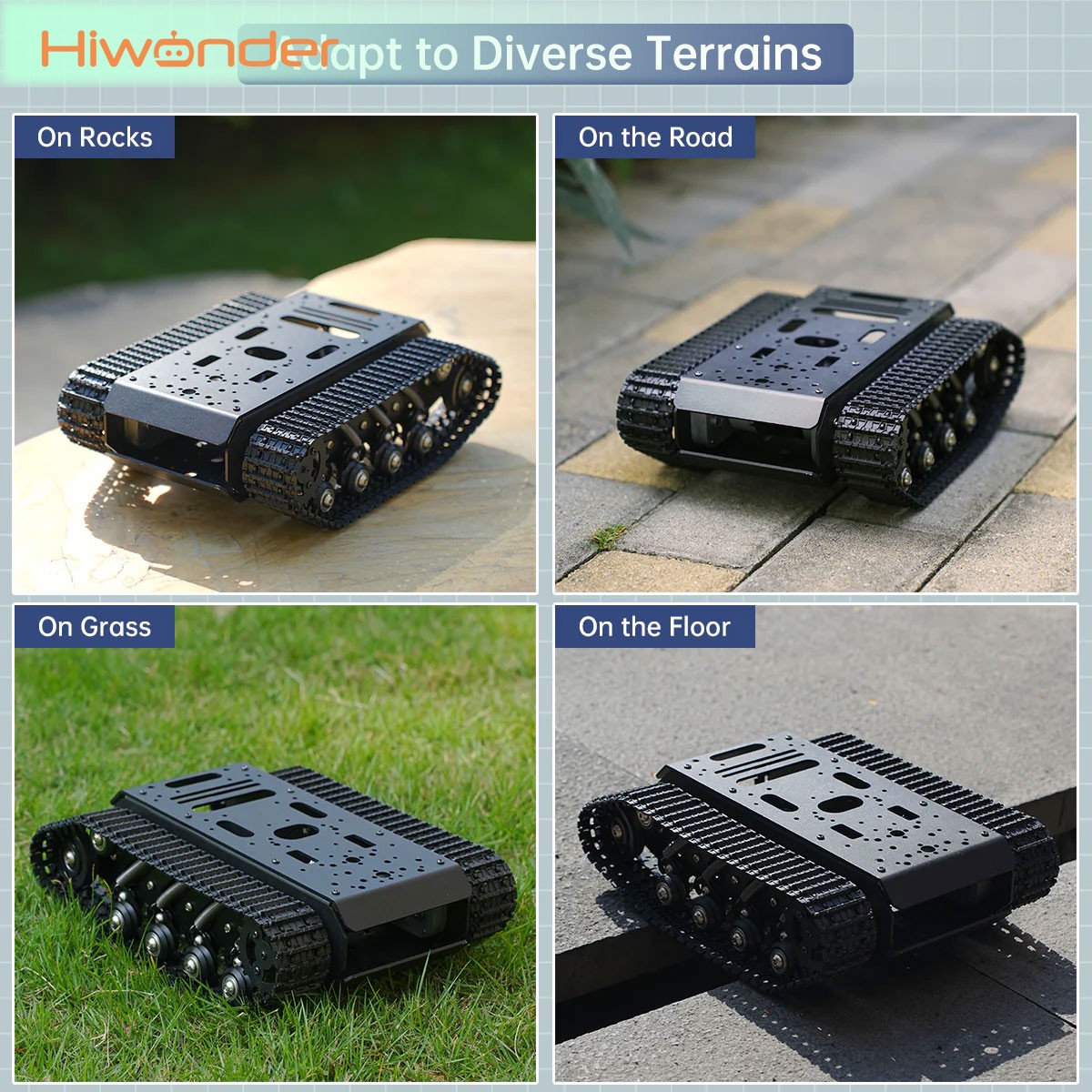 하이원더 트랙형 탱크 로봇 섀시 싱글/더블 레이어 표준 - Tracked Robot Chassis 리뷰 및 가격