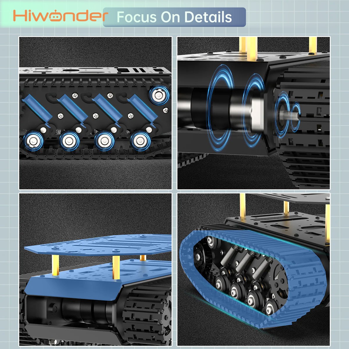 하이원더 트랙형 탱크 로봇 섀시 싱글/더블 레이어 표준 - Tracked Robot Chassis 리뷰 및 가격