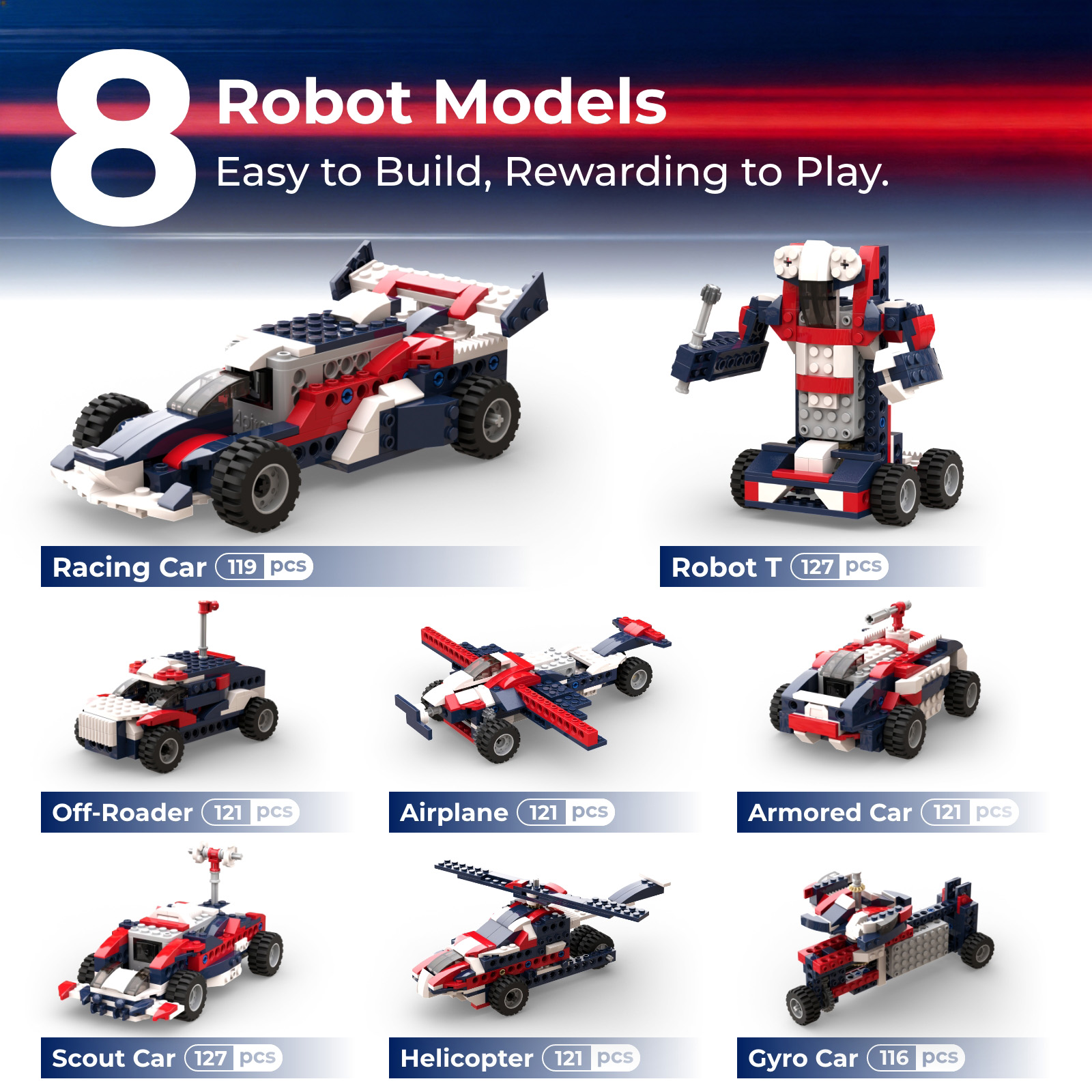 아피토르 8-in-1 STEM 조립 블록 세트, 어린이 - Robot Car Kit 리뷰 및 가격